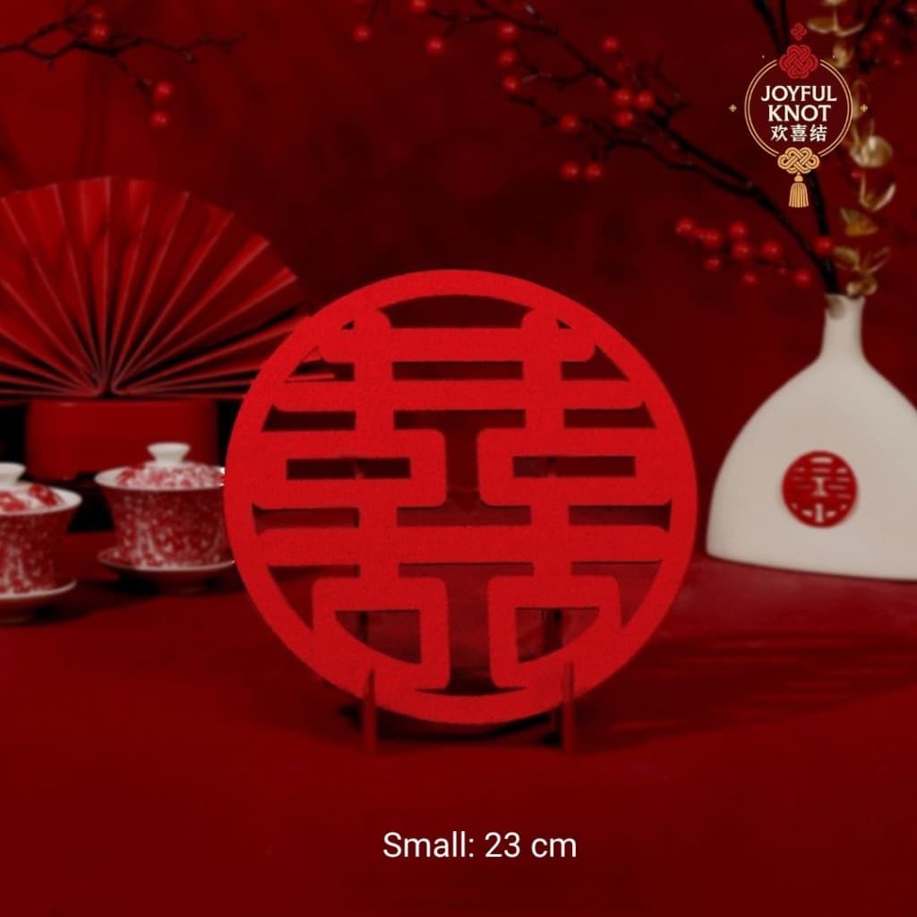 [SG READY STOCK] 3D Double Happiness Xi Decoration | Wedding Table Display | Chinese Betrothal 喜字摆件结婚用品 – view 2