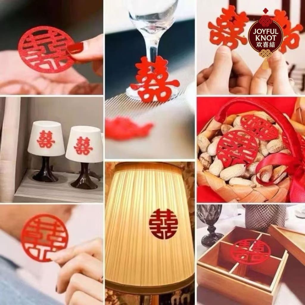 [SG READY STOCK] [30pcs] Chinese Wedding Double Happiness 囍 Mini Hand Throw | Guo Da Li Decoration 手撒迷你小喜字 – view 6
