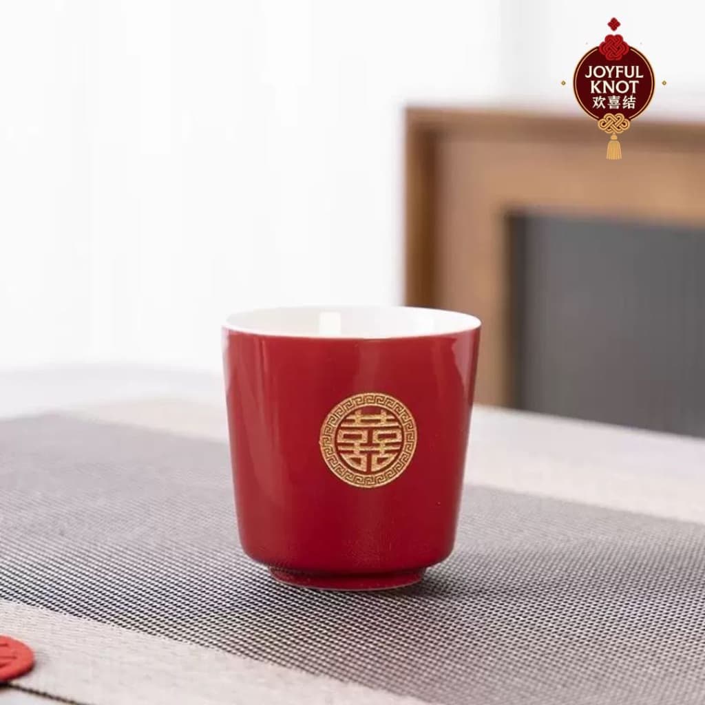 [SG READY STOCK] High Grade Chinese Wedding Tea Ceremony Set | Red Teapot & Cups with Tray | Bride Dowry Gift Set 结婚敬茶壶杯 – view 5