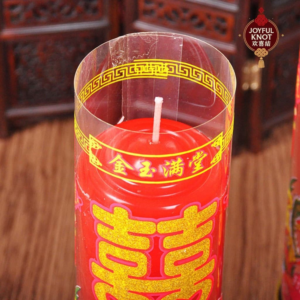 [SG READY STOCK] Chinese Wedding Dragon Phoenix Candle | Double Happiness Xi Candle | LED Candle Lamps An Chuang 喜字蜡烛 安床 – view 6