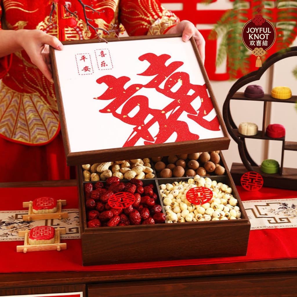 [SG READY STOCK]  Premium Chinese Wedding Dried Fruits Nuts & Snacks Box | Chinese Engagement & Room Decoration Box 结婚果盘 – view 5