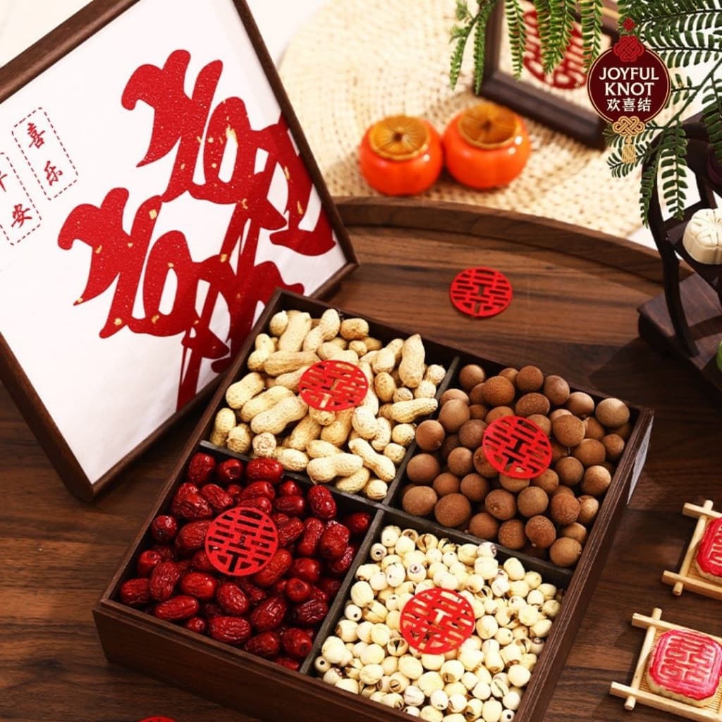 [SG READY STOCK]  Premium Chinese Wedding Dried Fruits Nuts & Snacks Box | Chinese Engagement & Room Decoration Box 结婚果盘 – view 6