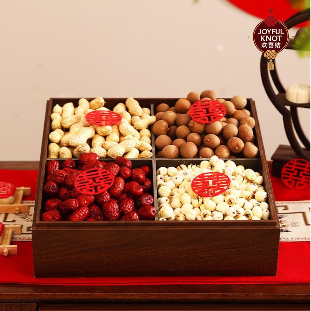 [SG READY STOCK]  Premium Chinese Wedding Dried Fruits Nuts & Snacks Box | Chinese Engagement & Room Decoration Box 结婚果盘 – view 7