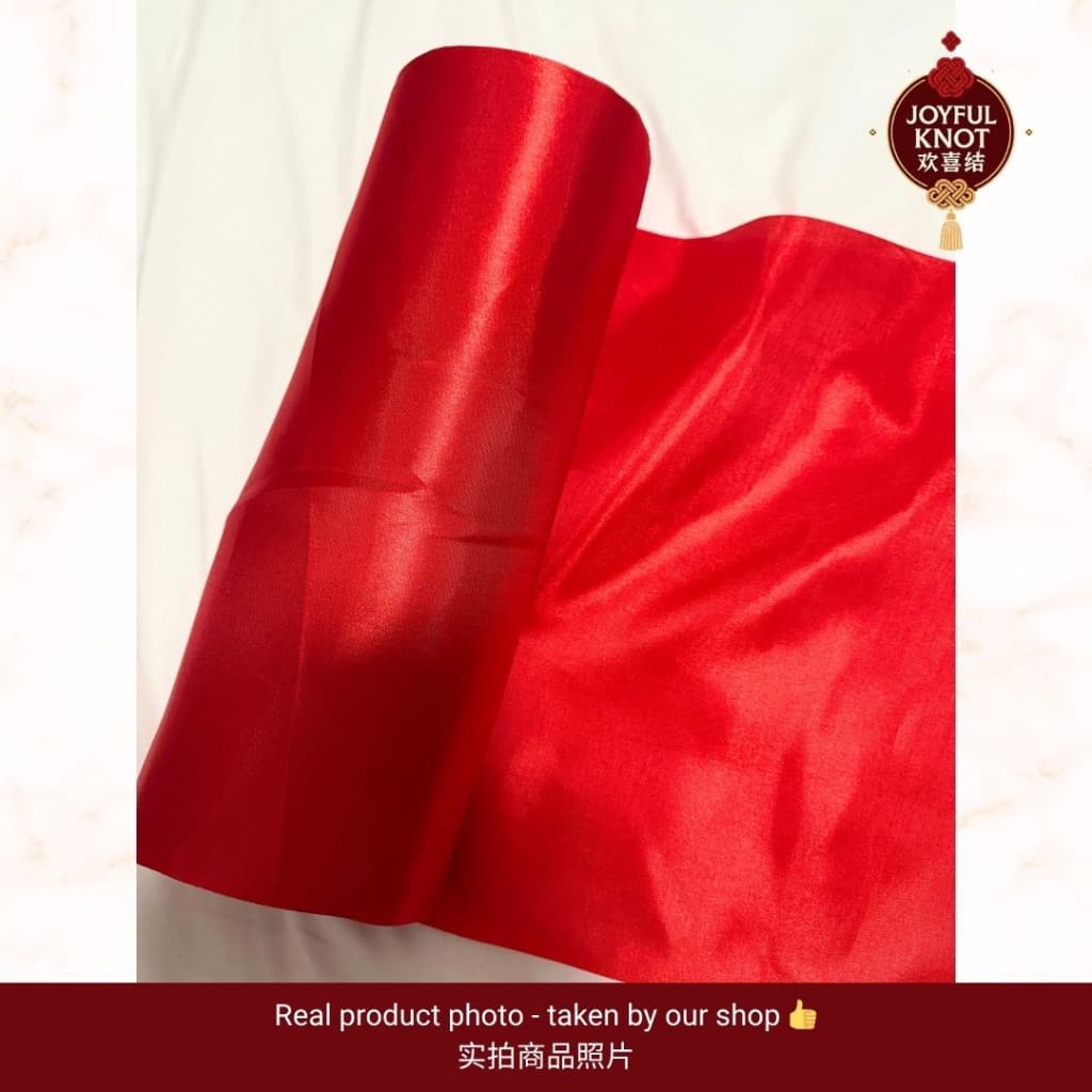 [SG READY STOCK] Red Cloth Banner for Wedding / New House / Opening | Red Cloth for HDB Door  挂门红布新居入伙 开张 结婚 – view 3