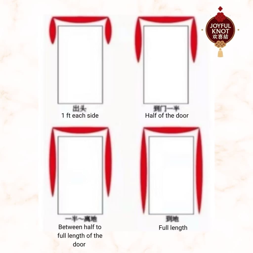 [SG READY STOCK] Red Cloth Banner for Wedding / New House / Opening | Red Cloth for HDB Door  挂门红布新居入伙 开张 结婚 – view 4