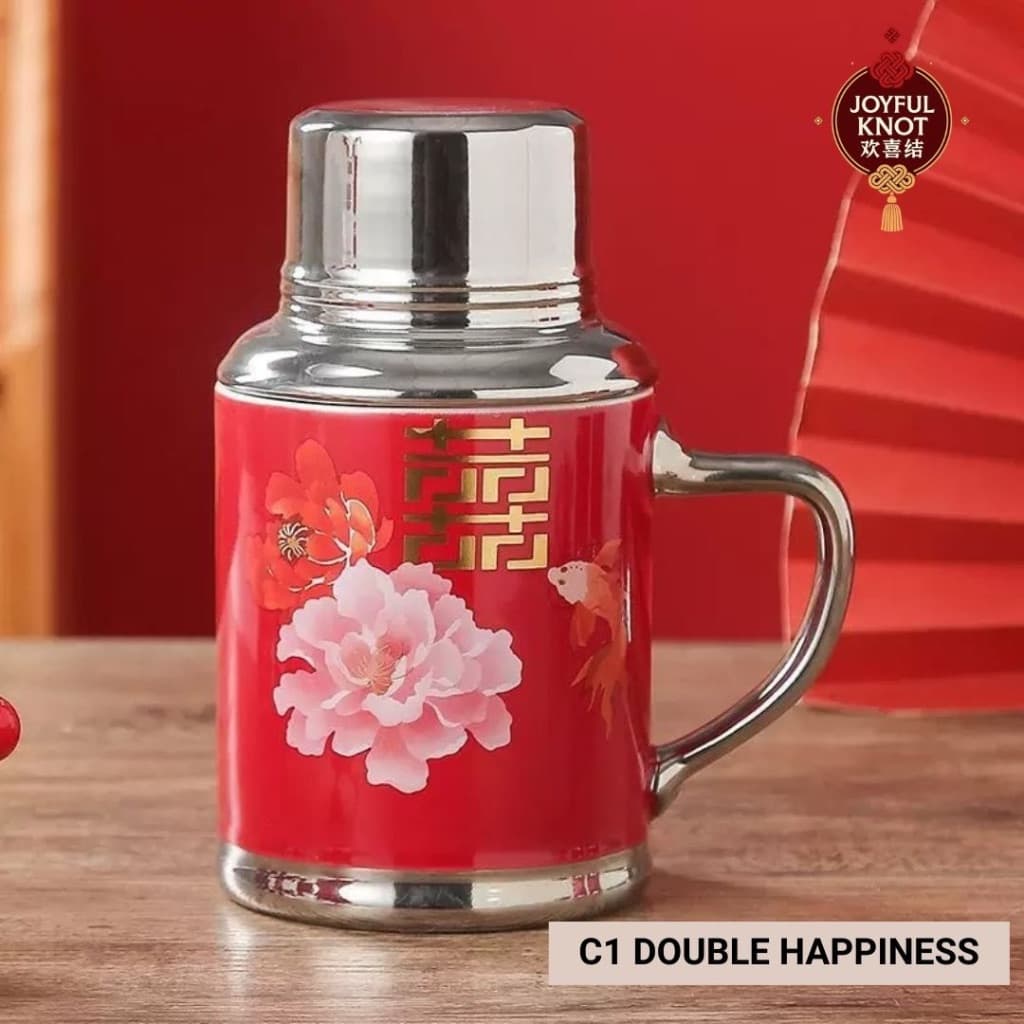 [SG READY STOCK] Vintage Chinese Style Ceramic Mug | Retro Office Coffee Cup | Wedding Door Gift 复古老式怀旧办公杯陶瓷 – view 2