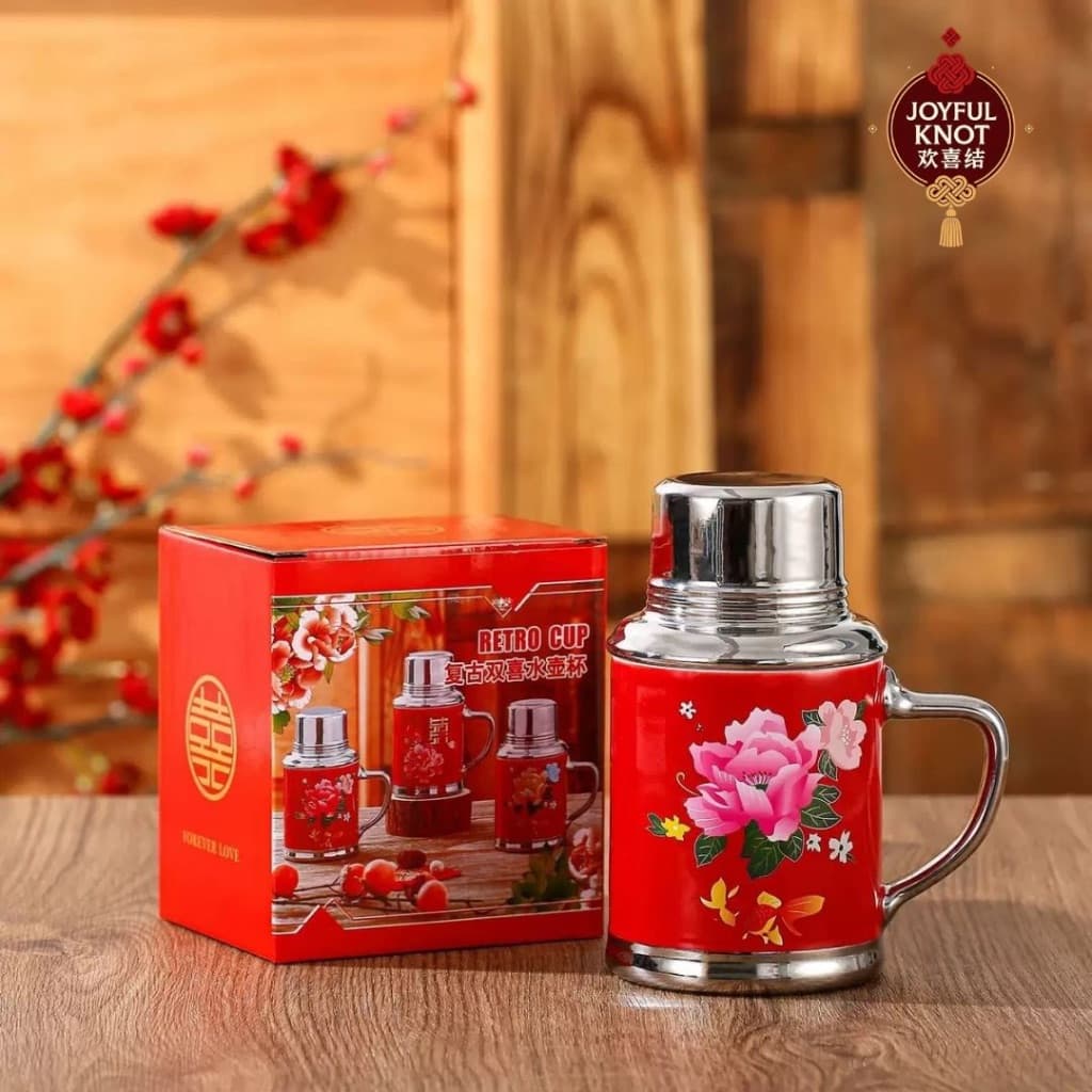[SG READY STOCK] Vintage Chinese Style Ceramic Mug | Retro Office Coffee Cup | Wedding Door Gift 复古老式怀旧办公杯陶瓷 – view 5