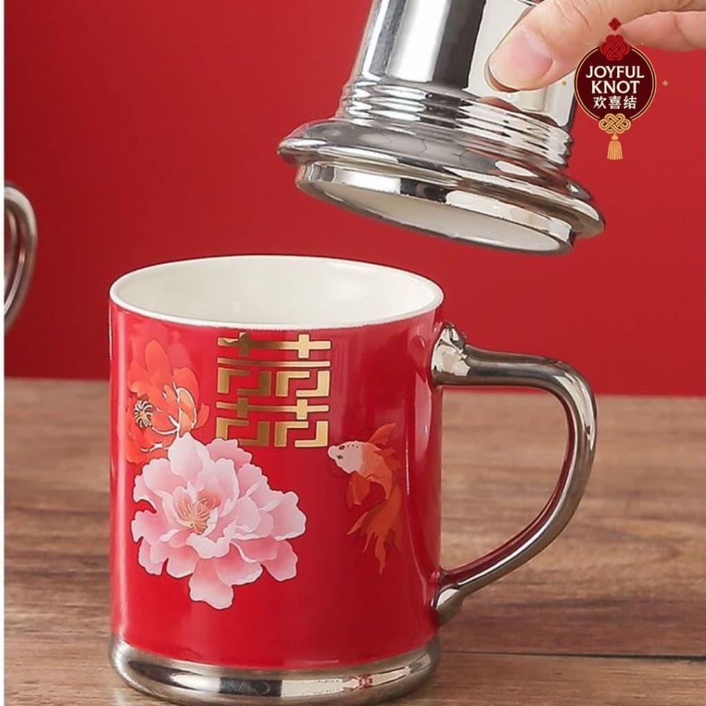 [SG READY STOCK] Vintage Chinese Style Ceramic Mug | Retro Office Coffee Cup | Wedding Door Gift 复古老式怀旧办公杯陶瓷 – view 6